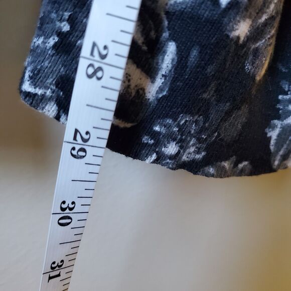 Prabal Gurung Womens M Black & White Floral Print V Neck Button Cardigan Cotton - Picture 7 of 11